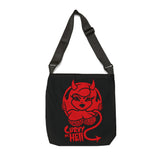 Curvy As Hell Adjustable Tote Bag (AOP) - IGZ Clothing 
