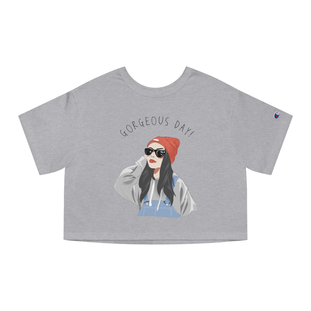 Gorgeous day Champion Women's Heritage Cropped T-Shirt - 