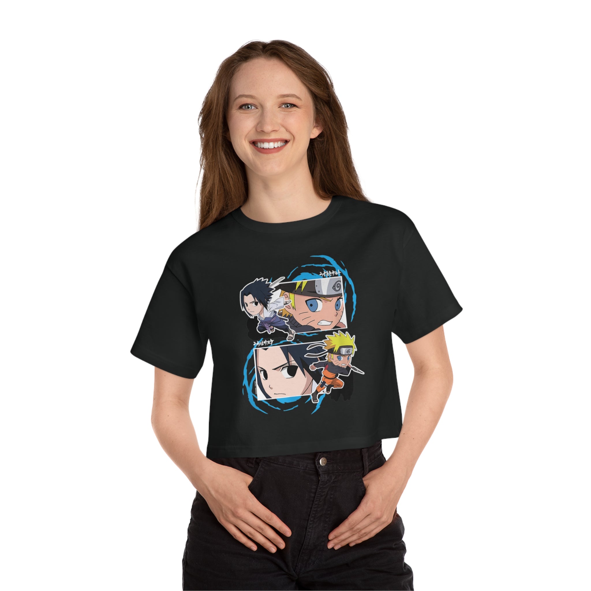 Sasuke and Naruto Champion Women's Heritage Cropped T-Shirt