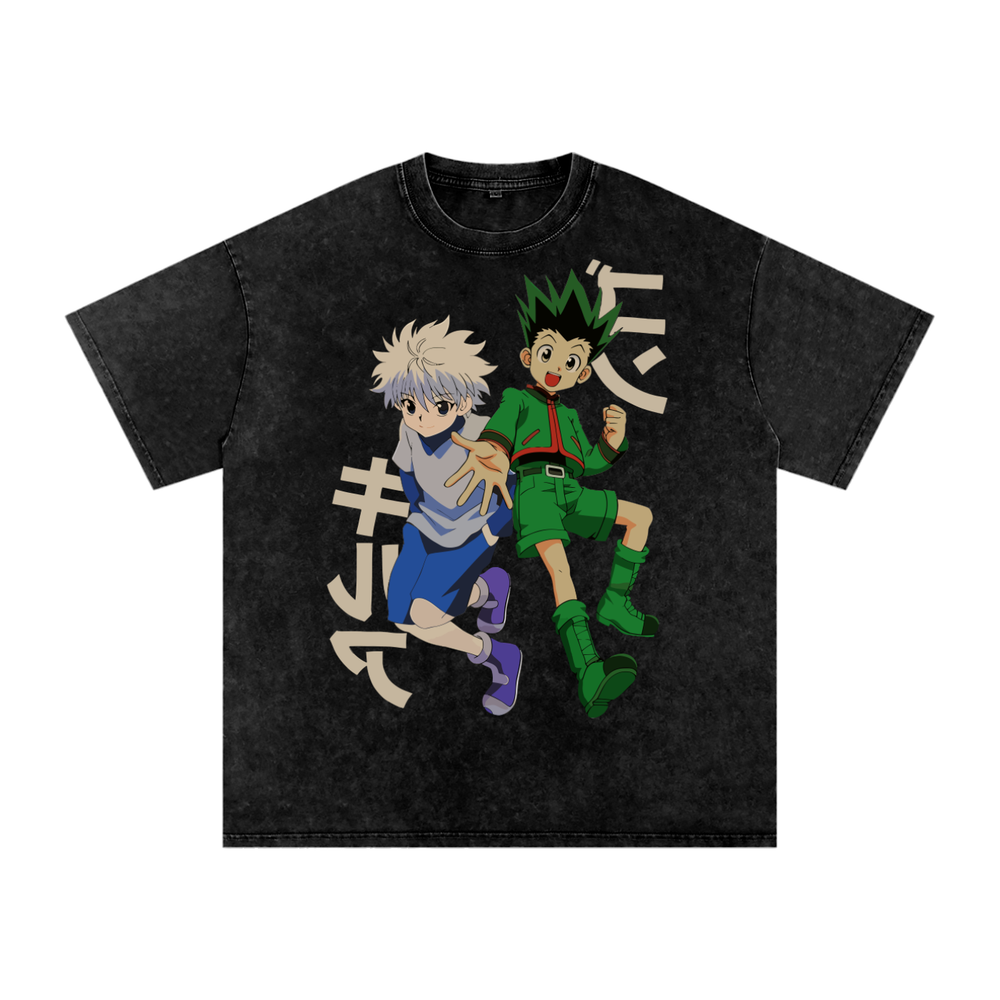 Gon x Killua Hunter x Hunter Acid Wash Oversize T-Shirt