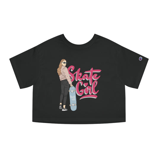 Skate Girl Champion Women's Heritage Cropped T-Shirt - IGZ Clothing 