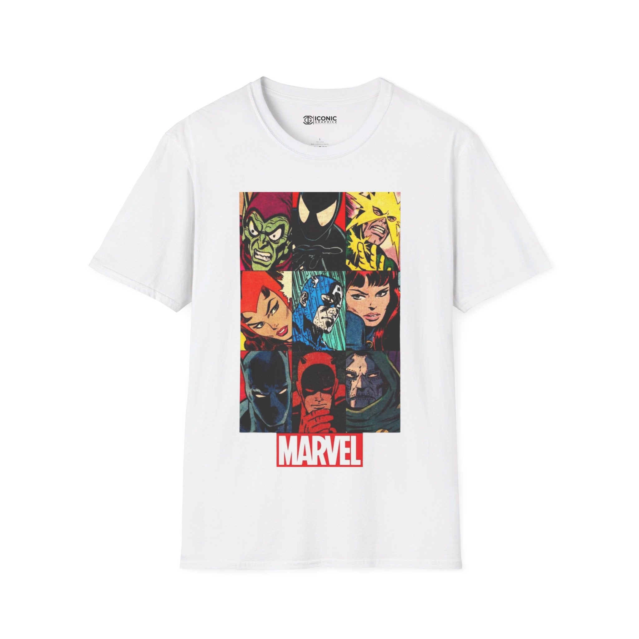 Marvel Characters Unisex Softstyle T-Shirt - IGZ Clothing 