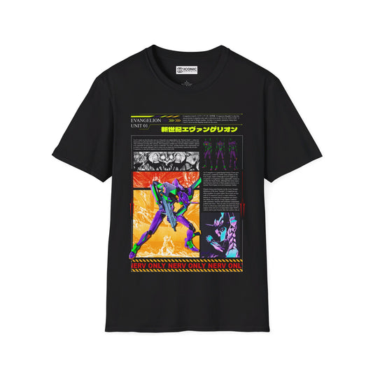 Evangelion unit 01 Unisex Softstyle T-Shirt - IGZ Clothing 