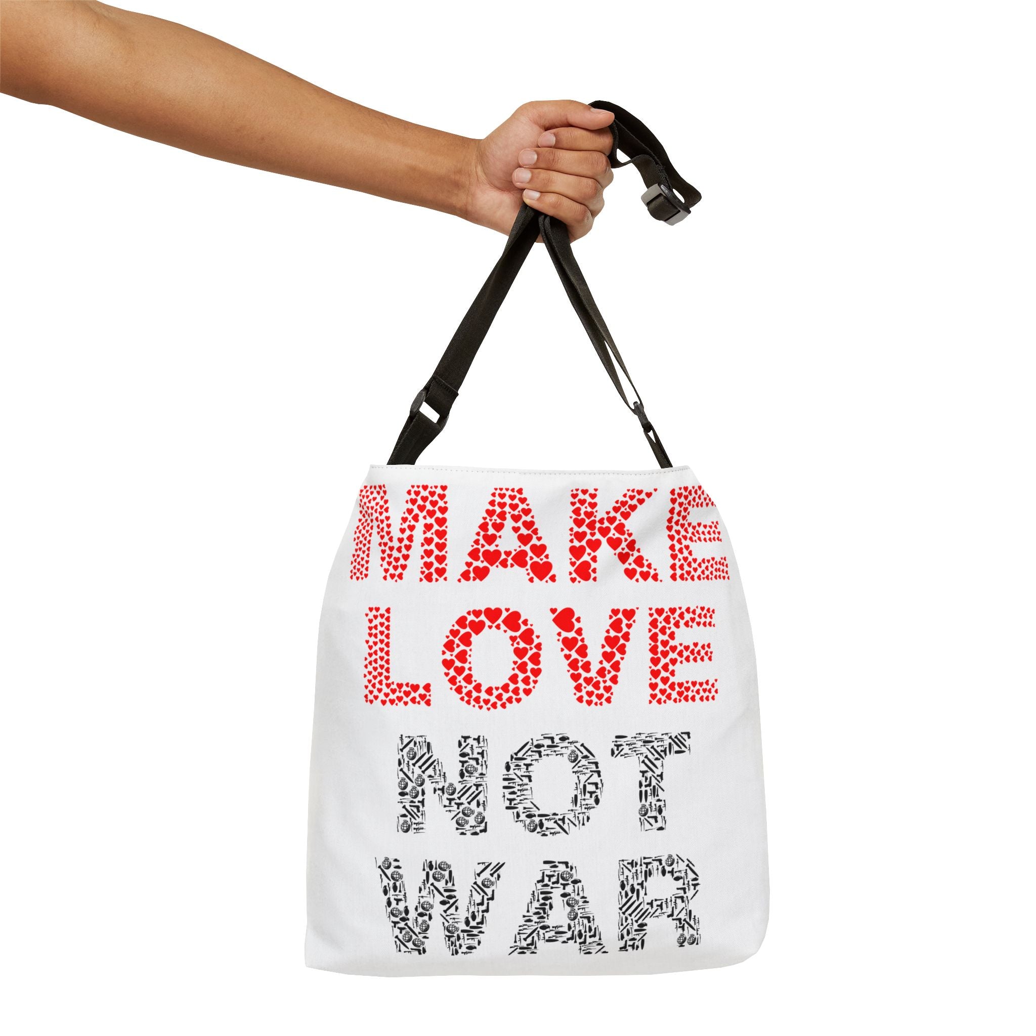 Make love not war Adjustable Tote Bag (AOP)