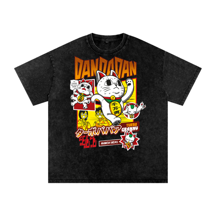Turbo Granny Dandadan Acid Wash Oversize T-Shirt