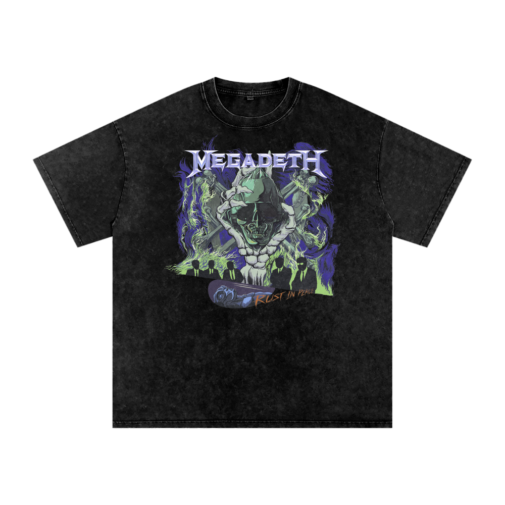 Megadeth Acid Wash Oversize T-Shirt