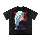 Mei Mei Jujitsu Kaisen Acid Wash Oversize T-Shirt