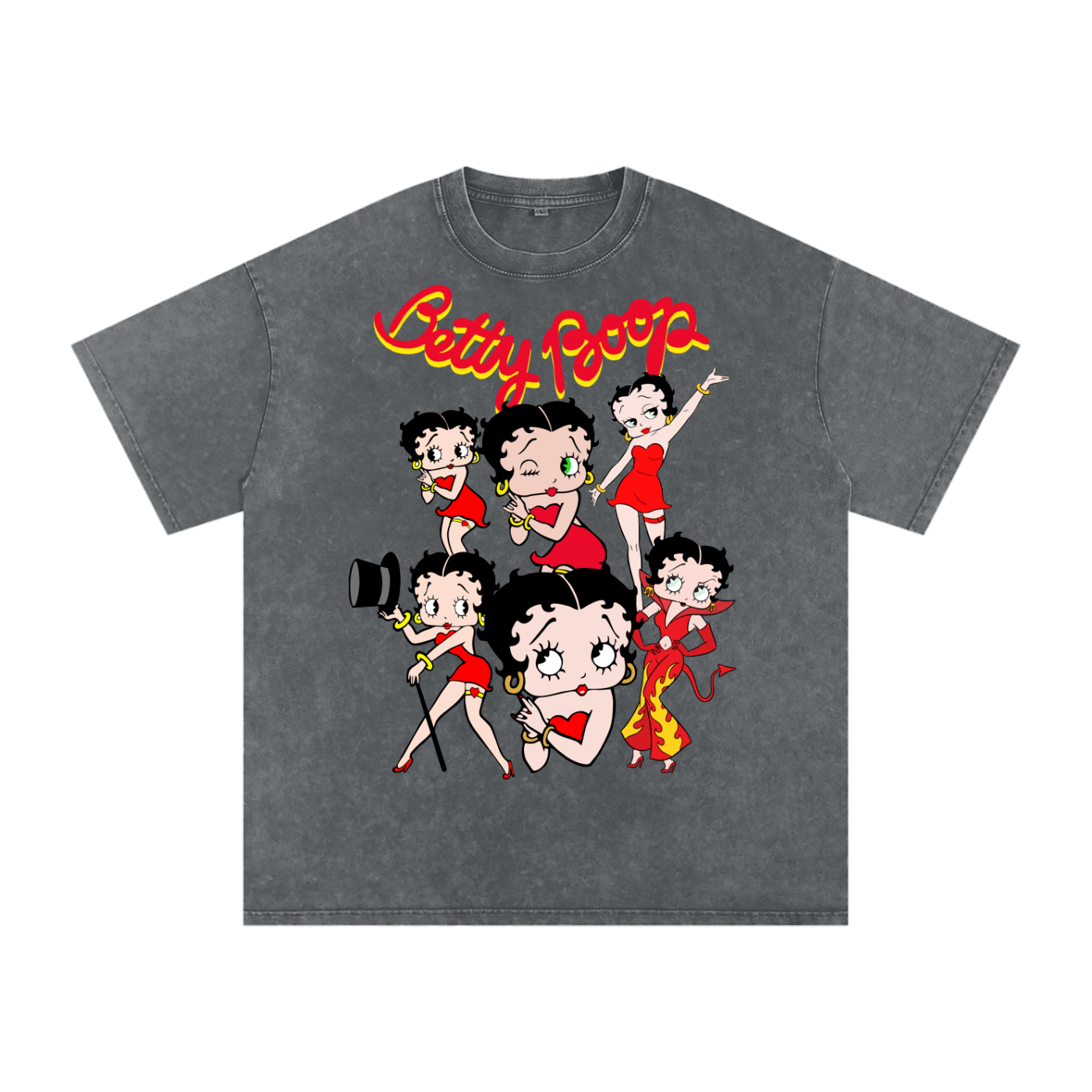 Betty Boop Acid Wash Oversize T-Shirt