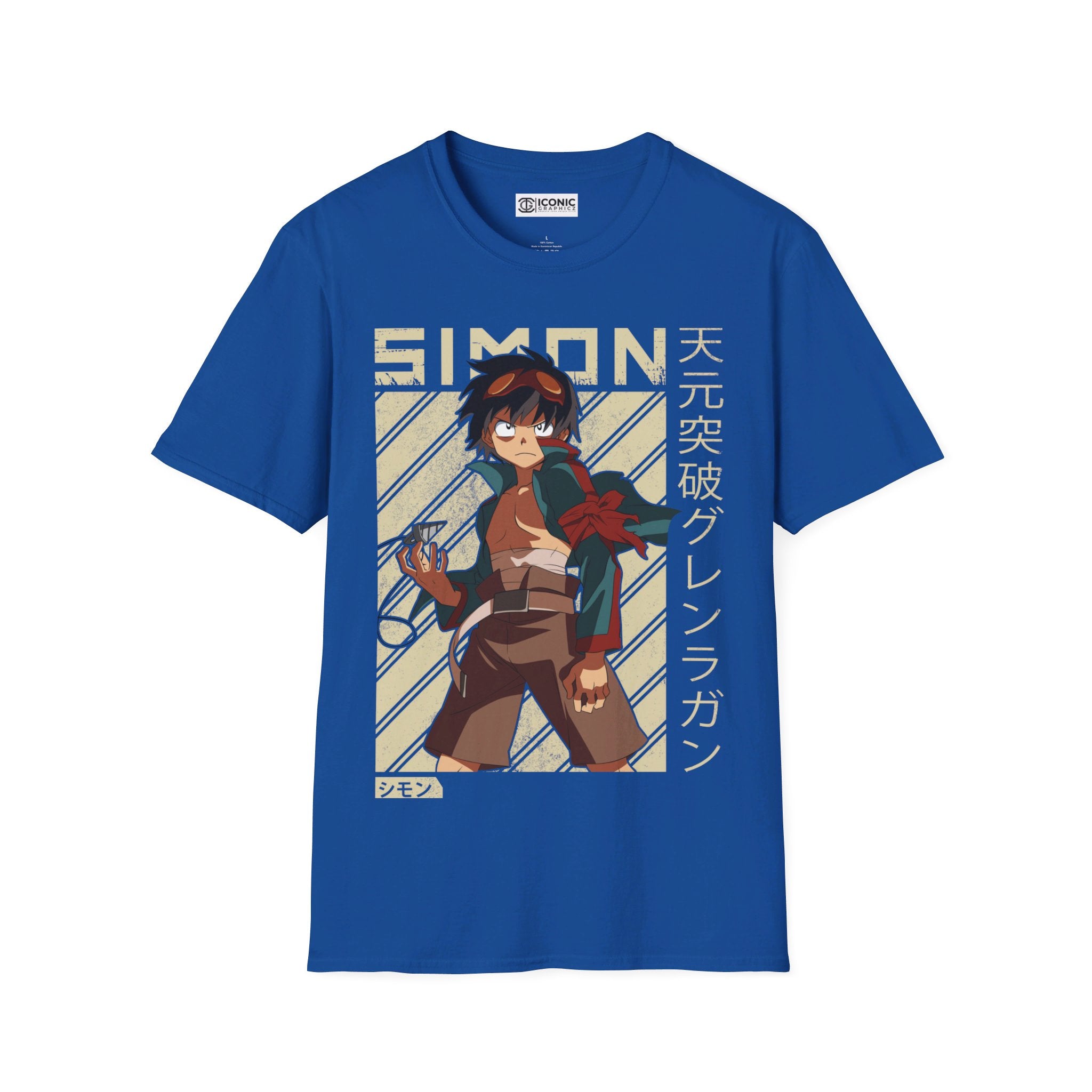 Gurren Lagann Simon Unisex Softstyle T-Shirt - IGZ Clothing 