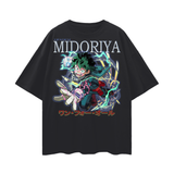 Deku My Hero Academia Oversize Deep Drop Shoulder Tee