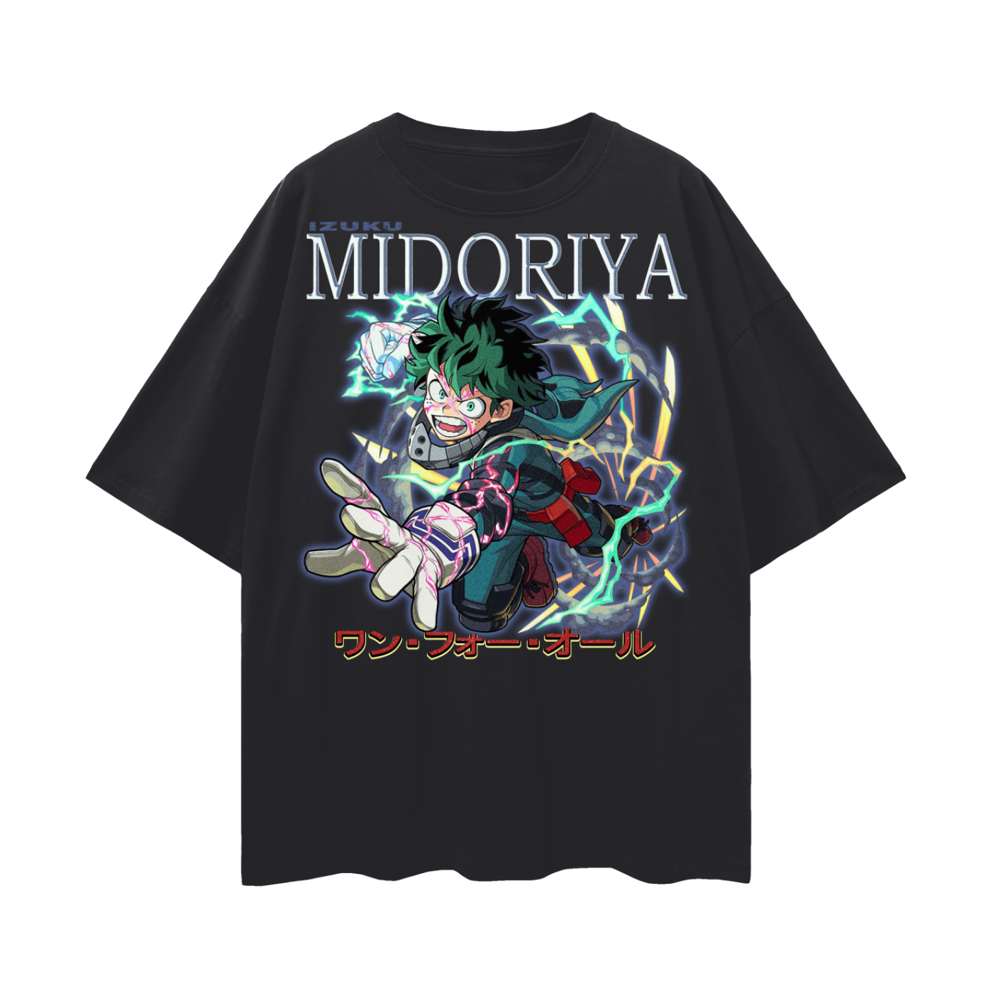 Deku My Hero Academia Oversize Deep Drop Shoulder Tee