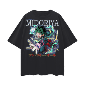 Deku My Hero Academia Oversize Deep Drop Shoulder Tee