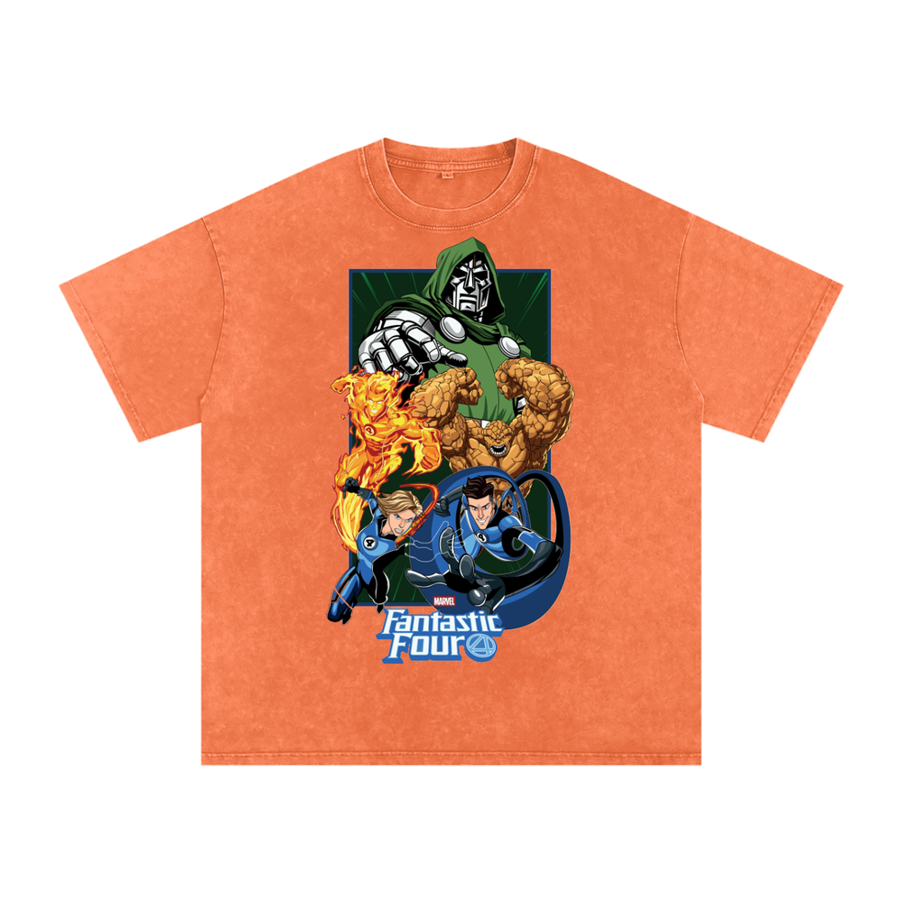 Fantastic Four Acid Wash Oversize T-Shirt