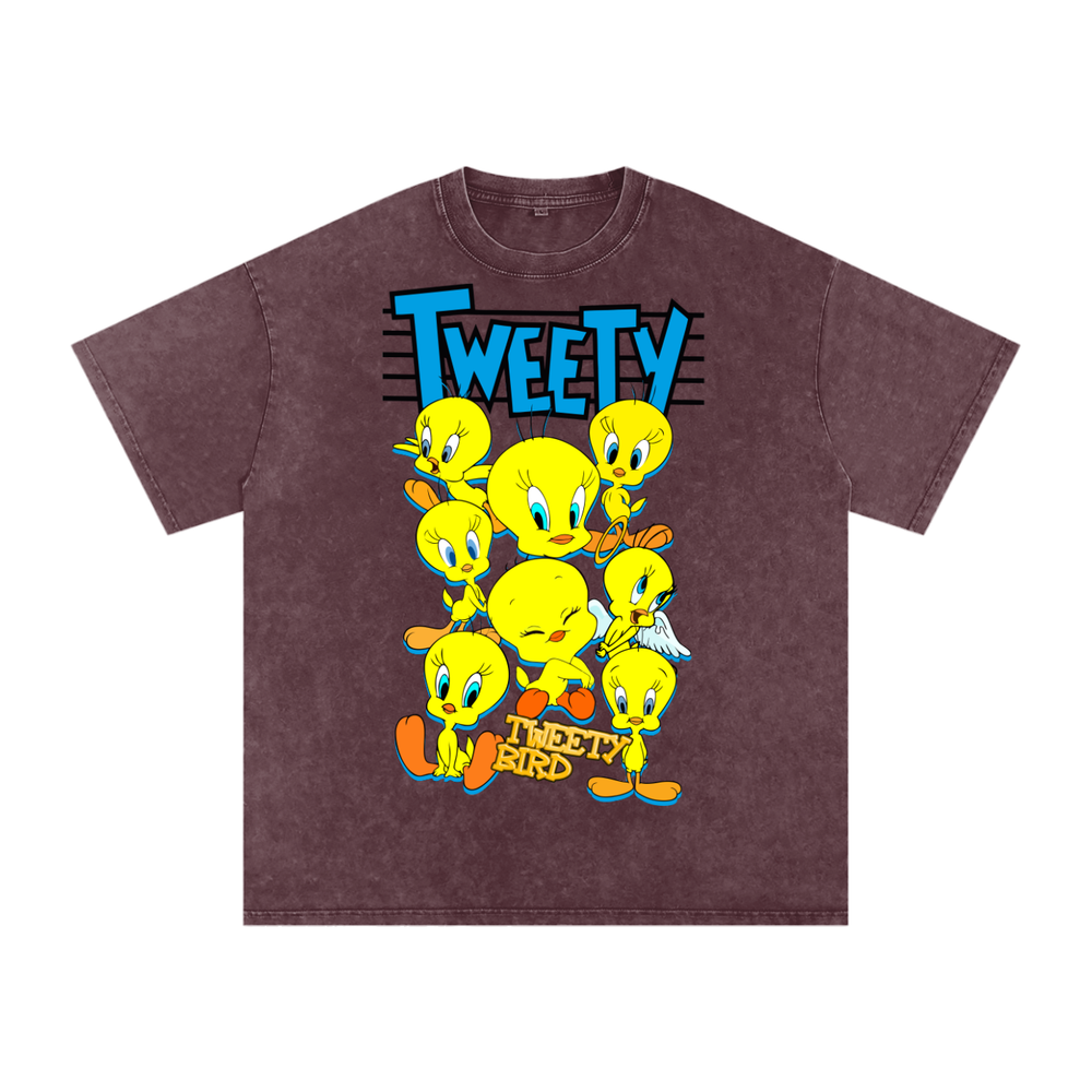 Tweety Acid Wash Oversize T-Shirt