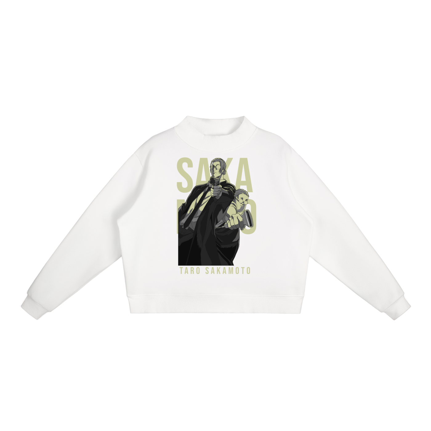 Sakamoto Days Essential Fleece Mid-Neck Crew Sweatshirt
