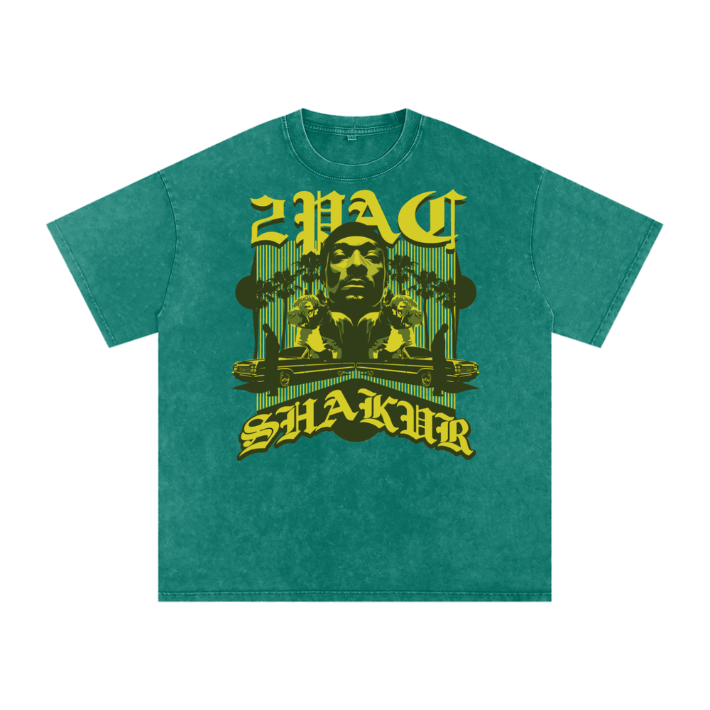Tupac Shakur Acid Wash Oversize T-Shirt
