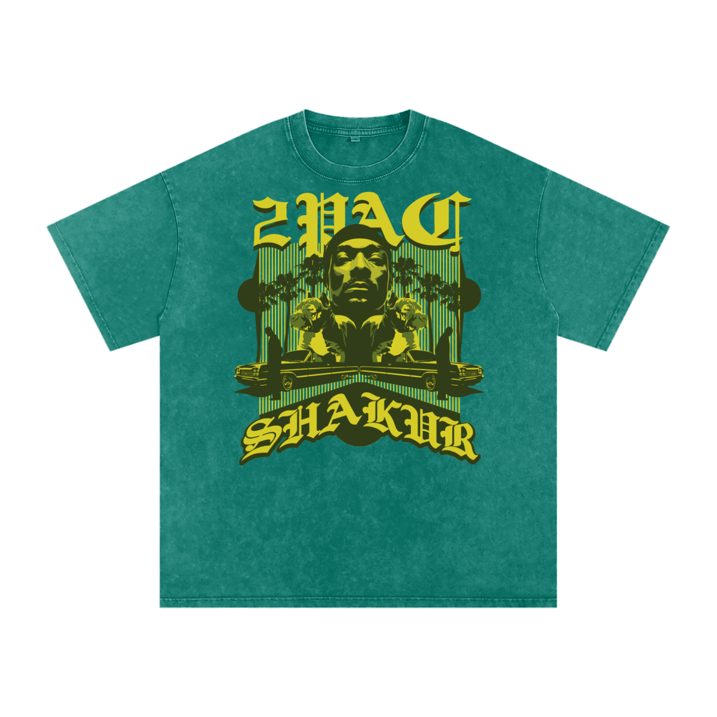 Tupac Shakur Acid Wash Oversize T-Shirt