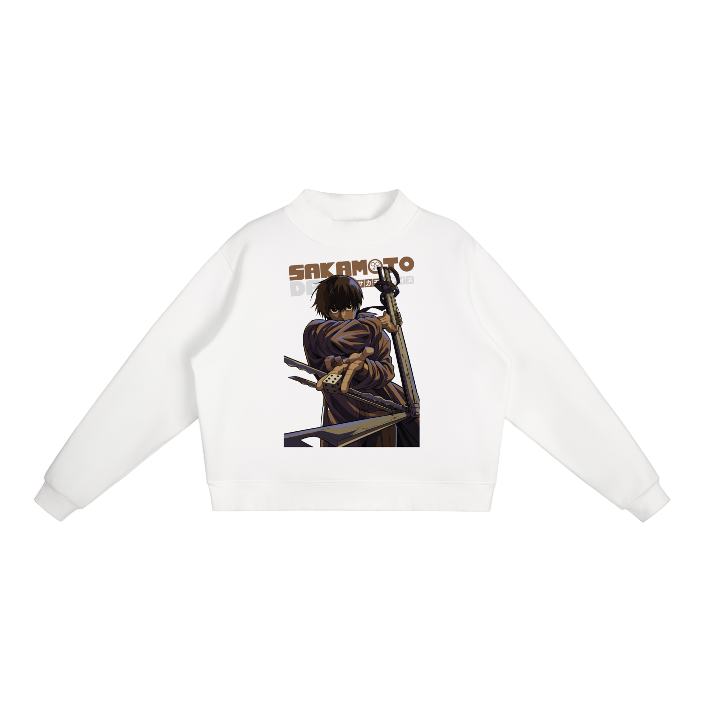 Nagumo Sakamoto Days Essential Fleece Mid-Neck Crew Sweatshirt