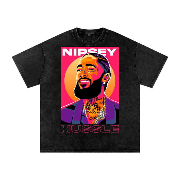 Nipsey Hussle Acid Wash Oversize T-Shirt