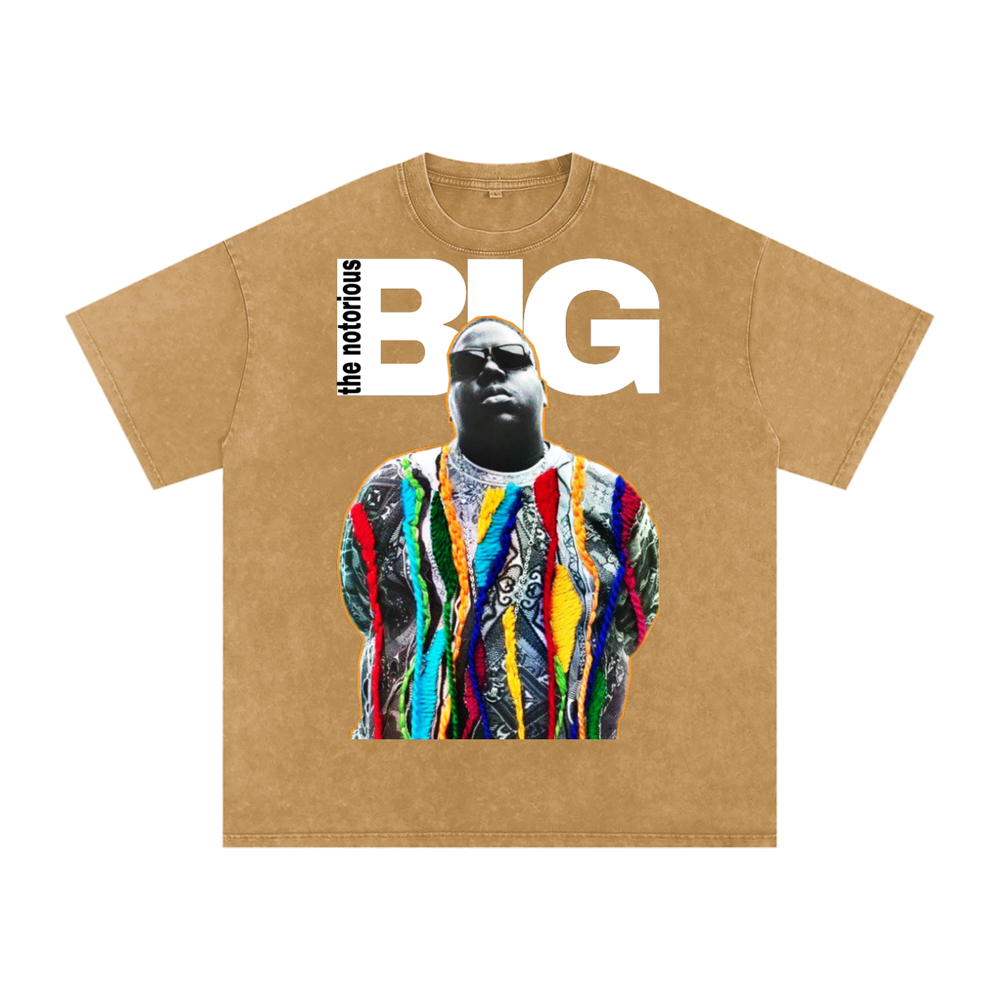 Biggie Acid Wash Oversize T-Shirt - 250 GSM
