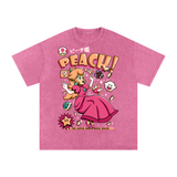 Peach Acid Wash Oversize T-Shirt