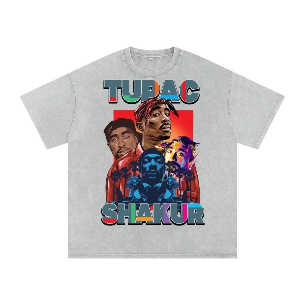 Tupac Shakur Acid Wash Oversize T-Shirt