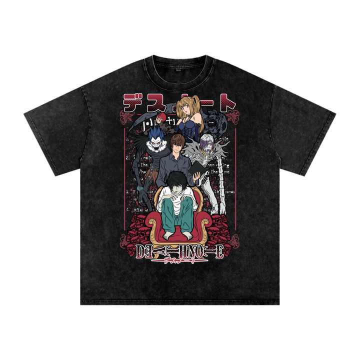 Death Note Acid Wash Oversize T-Shirt