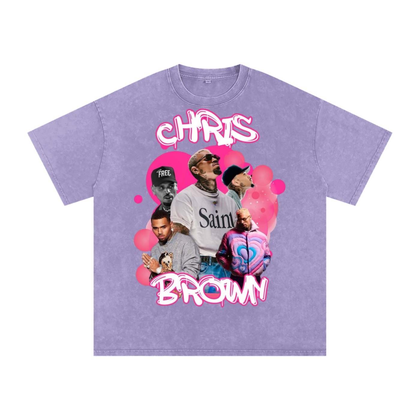 Chris Brown Acid Wash Oversize T-Shirt