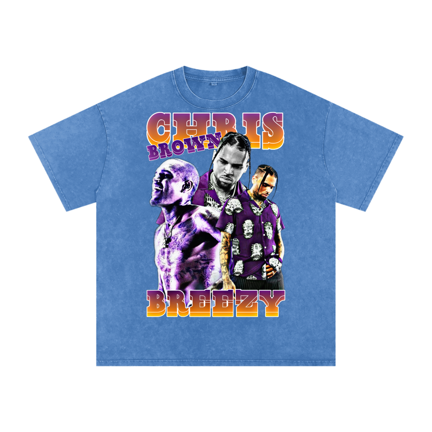 Chris Brown Acid Wash Oversize T-Shirt
