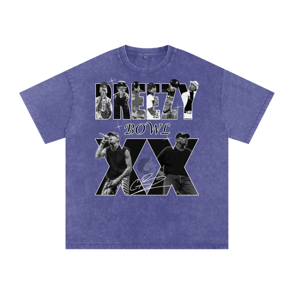 Chris Brown Breezy Bowl Acid Wash Oversize T-Shirt