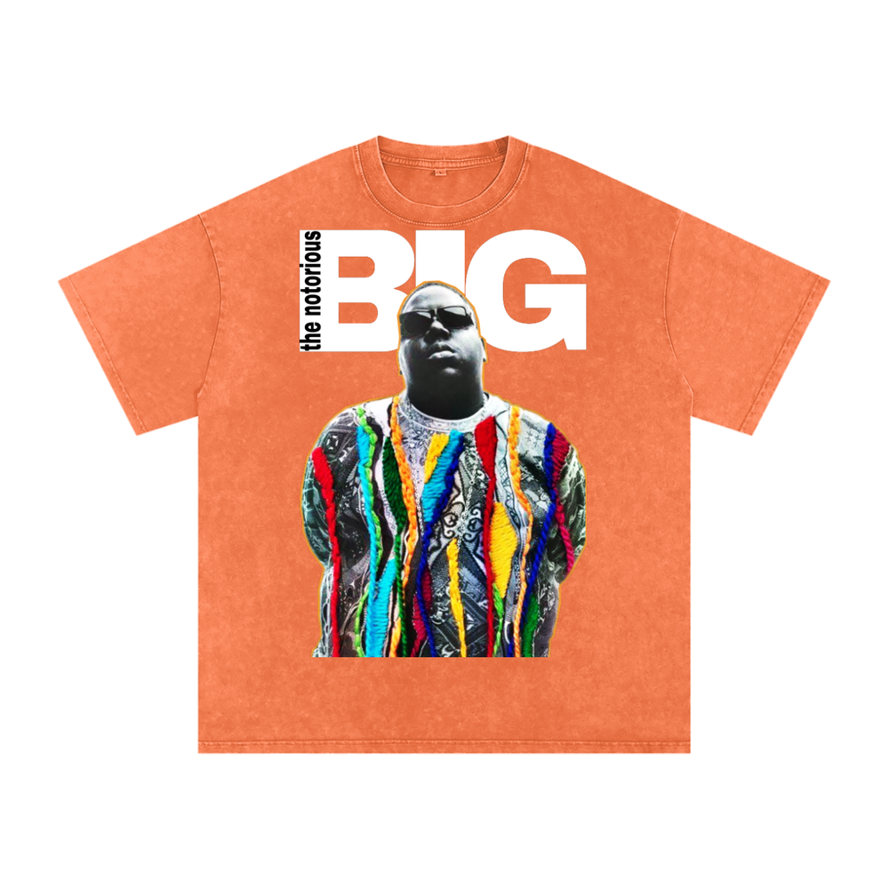 Biggie Acid Wash Oversize T-Shirt - 250 GSM