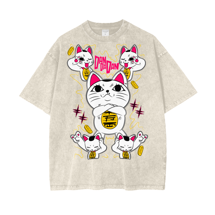 Turbo Granny Dandadan Acid Wash Oversize T-Shirt - 