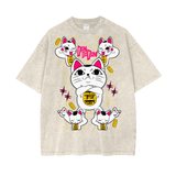 Turbo Granny Dandadan Acid Wash Oversize T-Shirt - 