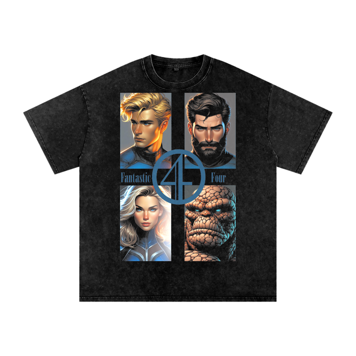 Fantastic Four Acid Wash Oversize T-Shirt