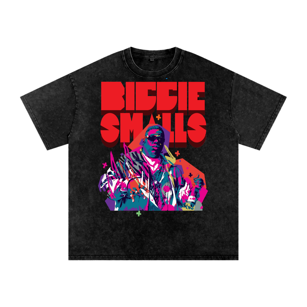 Biggie Smalls Acid Wash Oversize T-Shirt