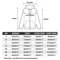 Overlord Mens Lightweight All Over Print Zip Hoodie - IGZ Clothing 