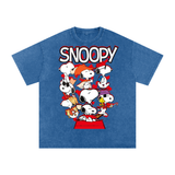 Snoopy Acid Wash Oversize T-Shirt