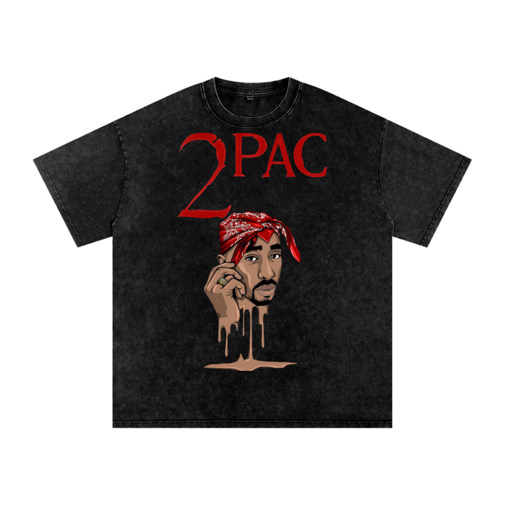 Tupac Shakur Acid Wash Oversize T-Shirt