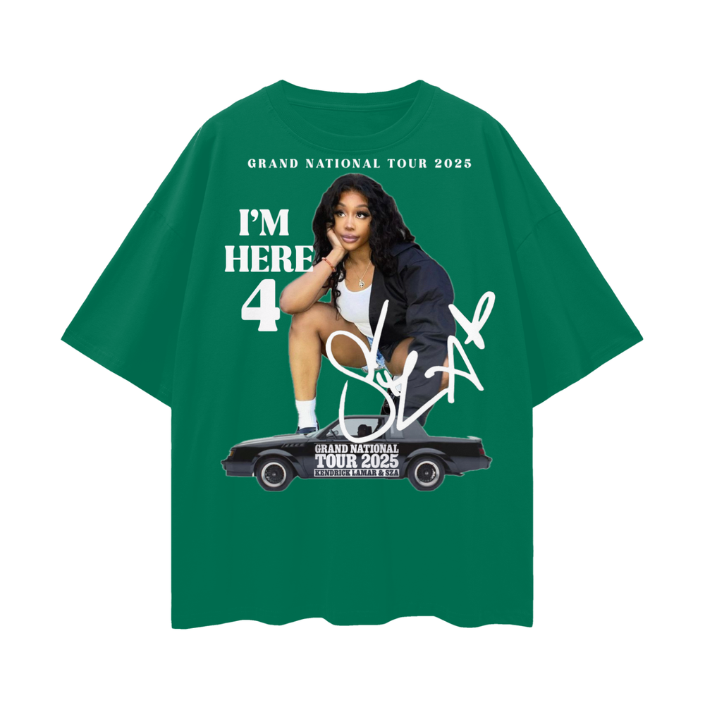 SZA Oversize Deep Drop Shoulder Tee