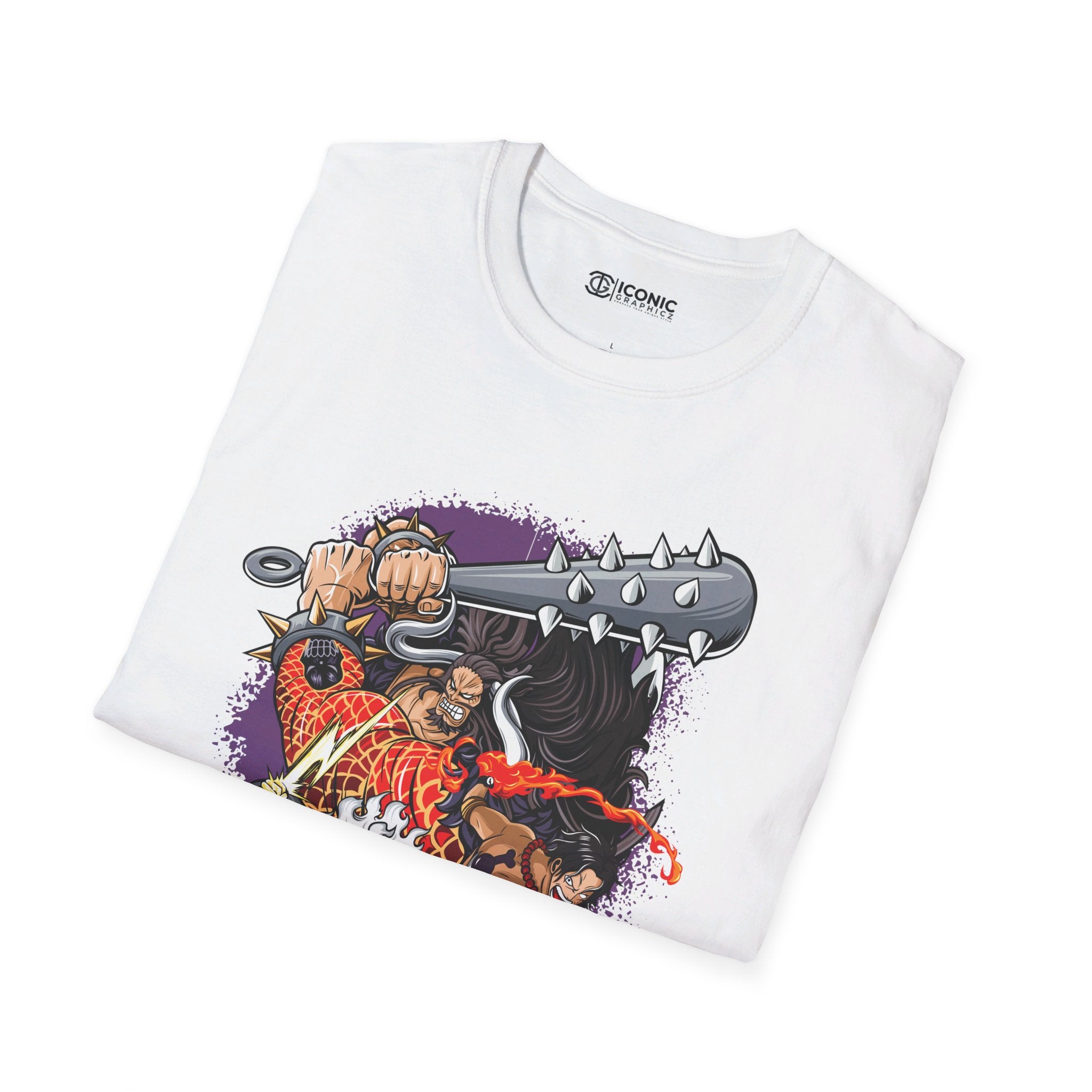 Luffy and Kaido Unisex Softstyle T-Shirt - IGZ Clothing 