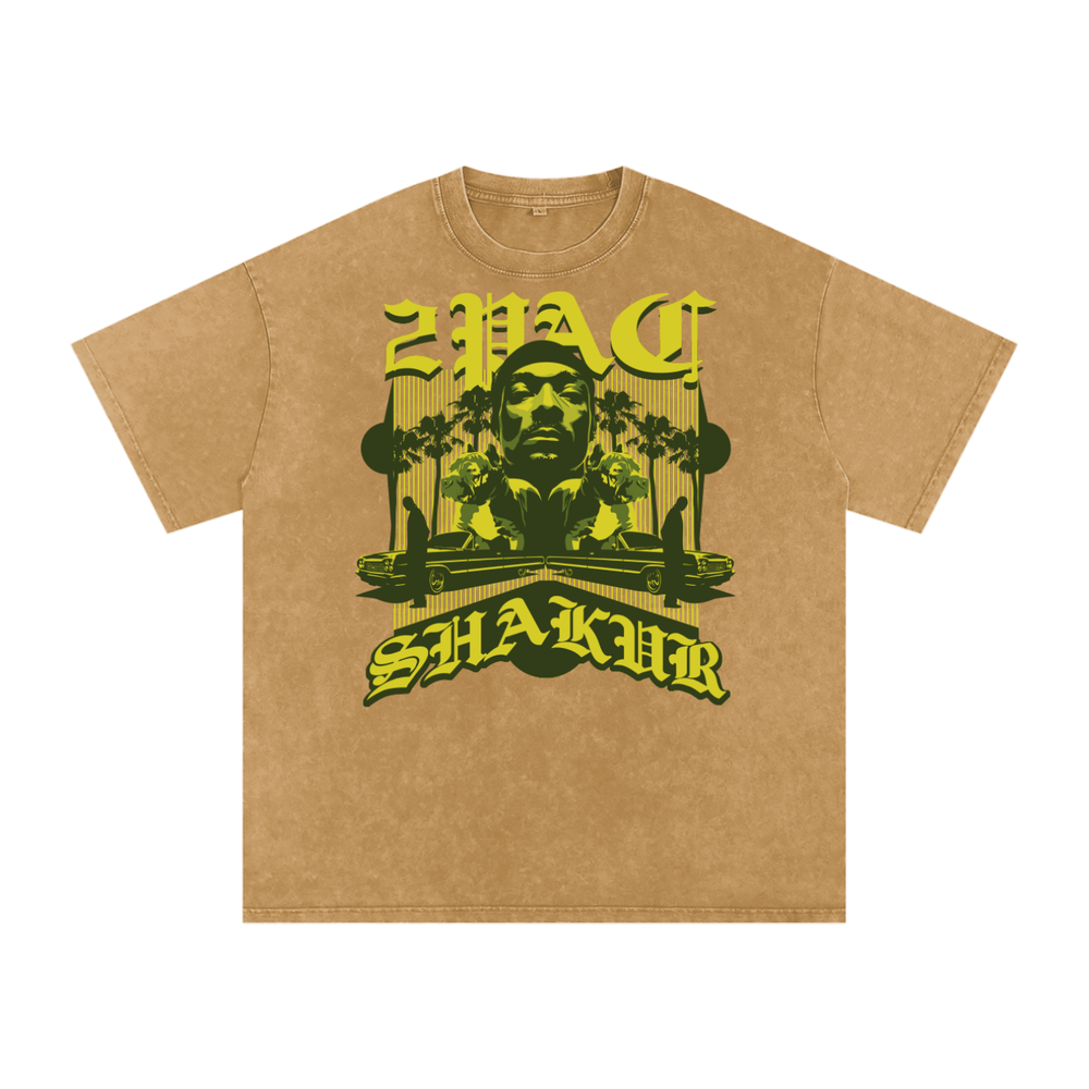 Tupac Shakur Acid Wash Oversize T-Shirt