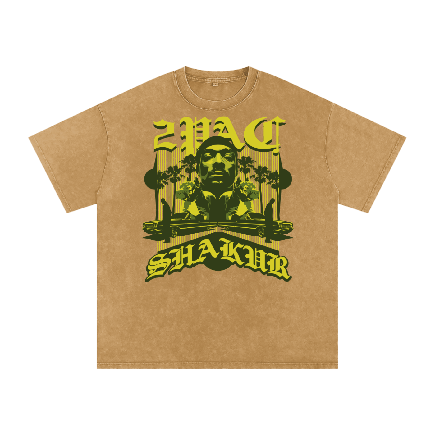 Tupac Shakur Acid Wash Oversize T-Shirt