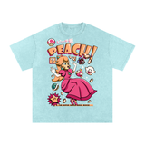 Peach Acid Wash Oversize T-Shirt