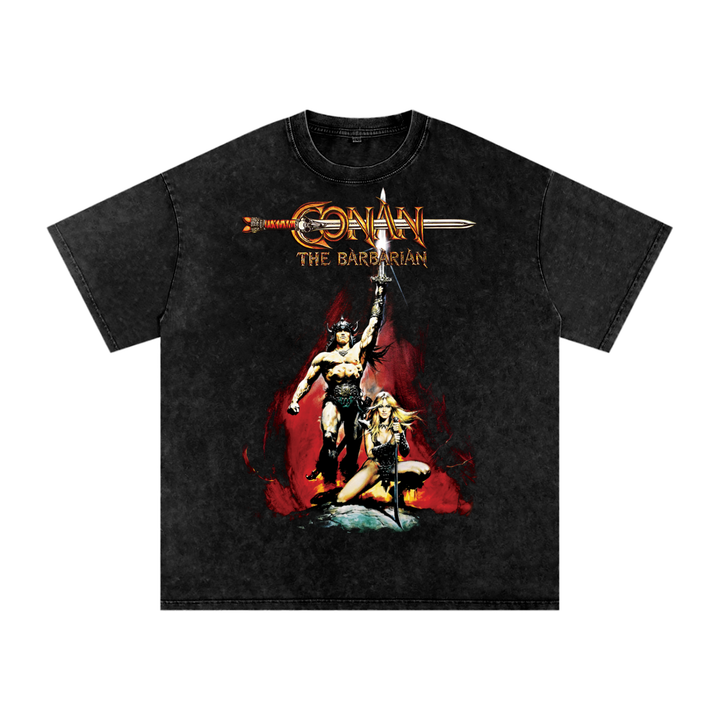 Conan Acid Wash Oversize T-Shirt