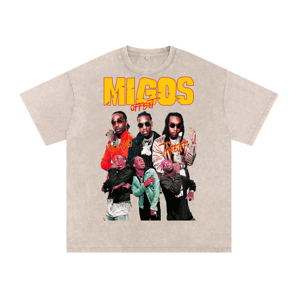 Migos Acid Wash Oversize T-Shirt