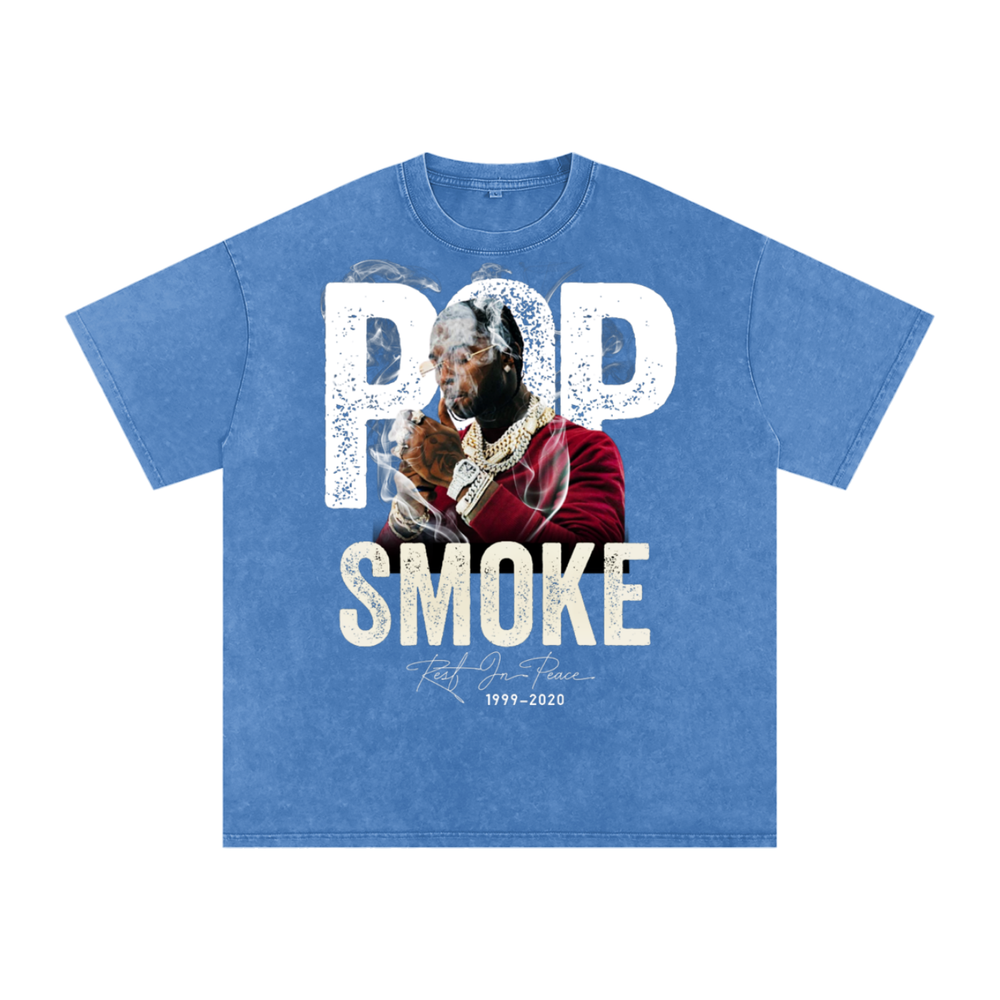 Pop Smoke Acid Wash Oversize T-Shirt