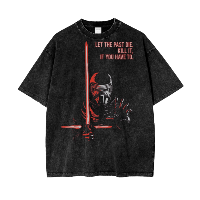 Kylo Ren Star Wars Acid Wash Oversize T-Shirt - 