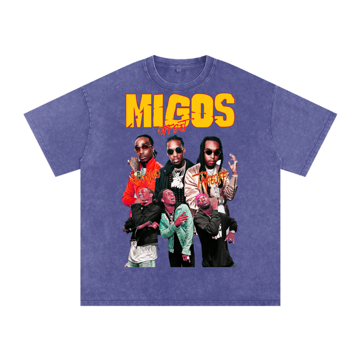 Migos Acid Wash Oversize T-Shirt