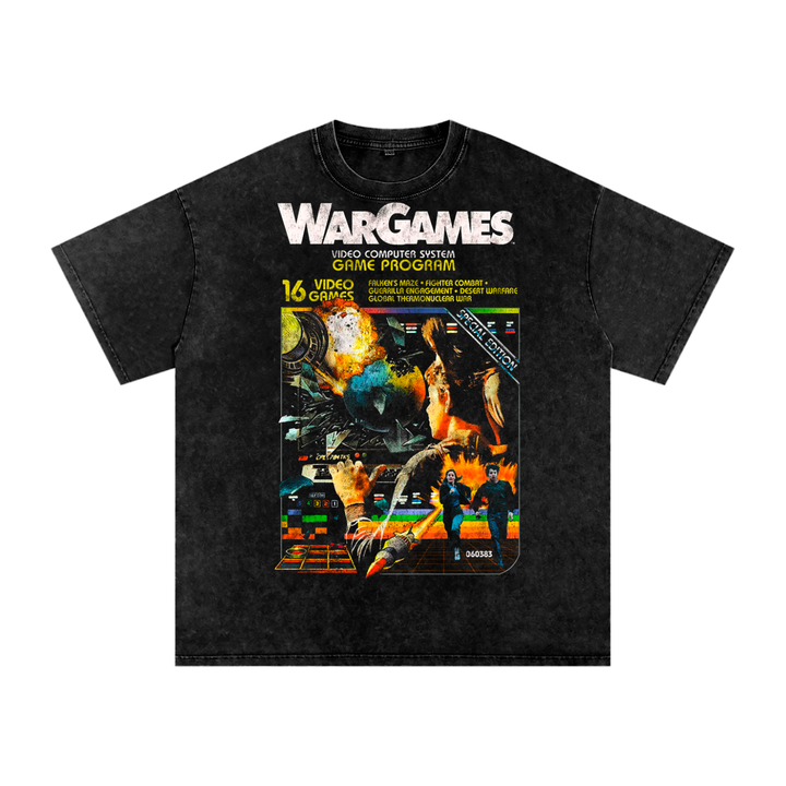 Wargames Acid Wash Oversize T-Shirt