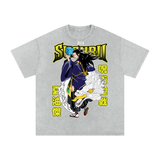 Geto Jujitsu kaisen Acid Wash Oversize T-Shirt